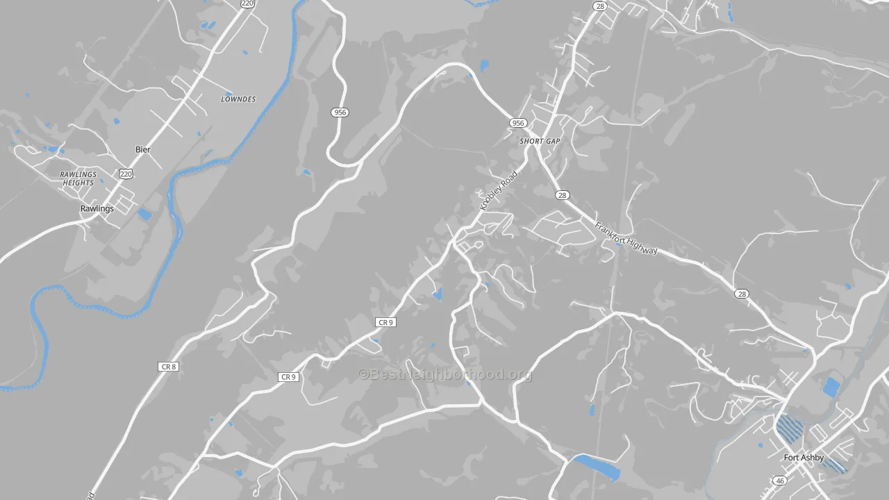 Transit Grade map of Short Gap, WV