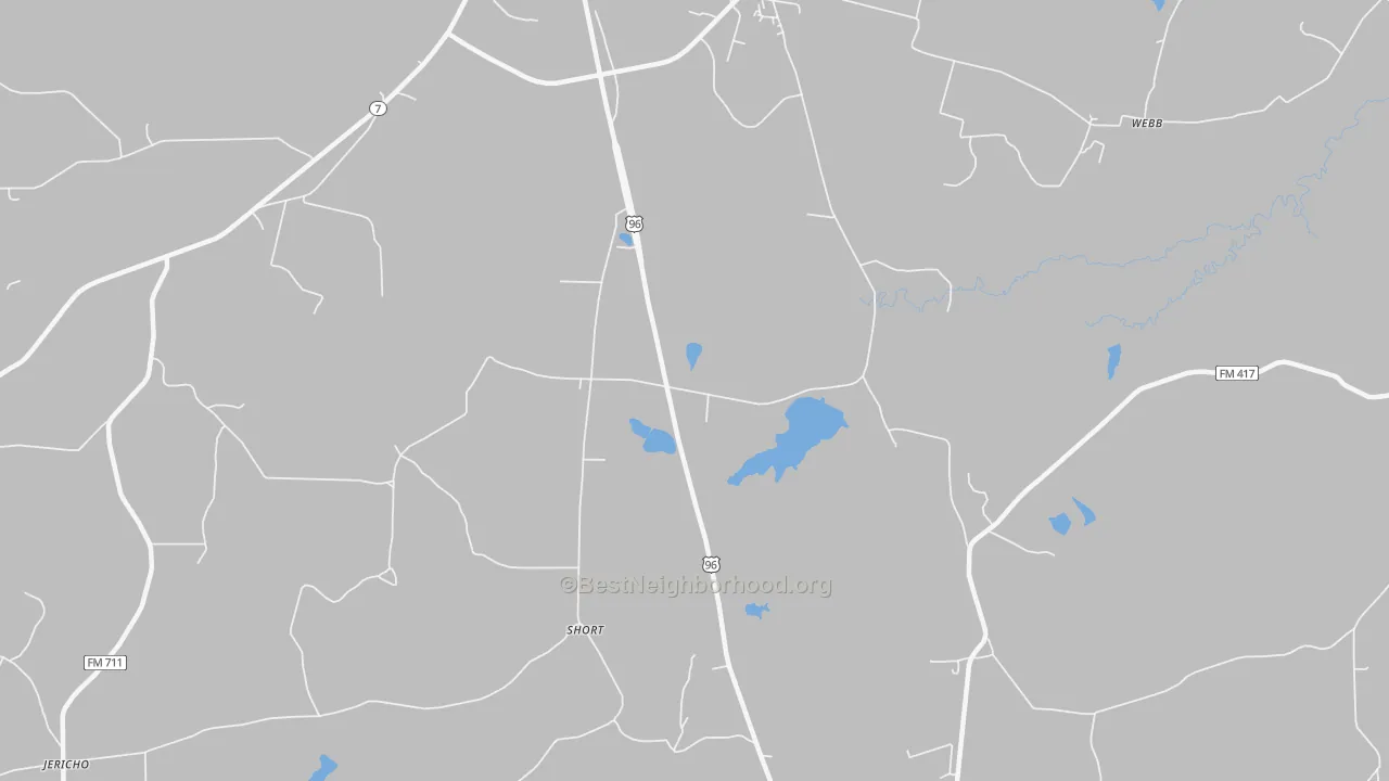 Transit Grade map of Short, TX