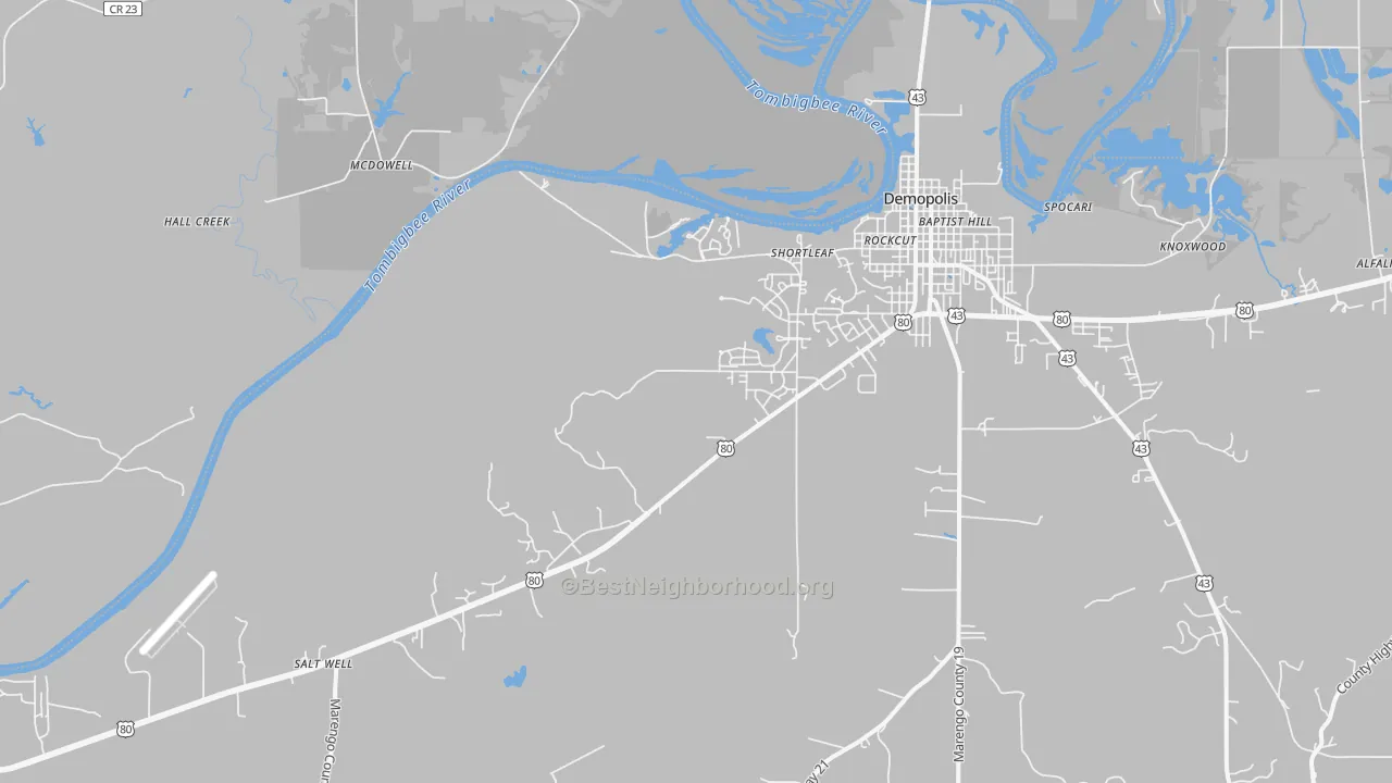 Transit Grade map of Shortleaf, AL