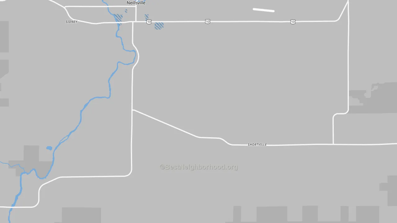 Transit Grade map of Shortville, WI