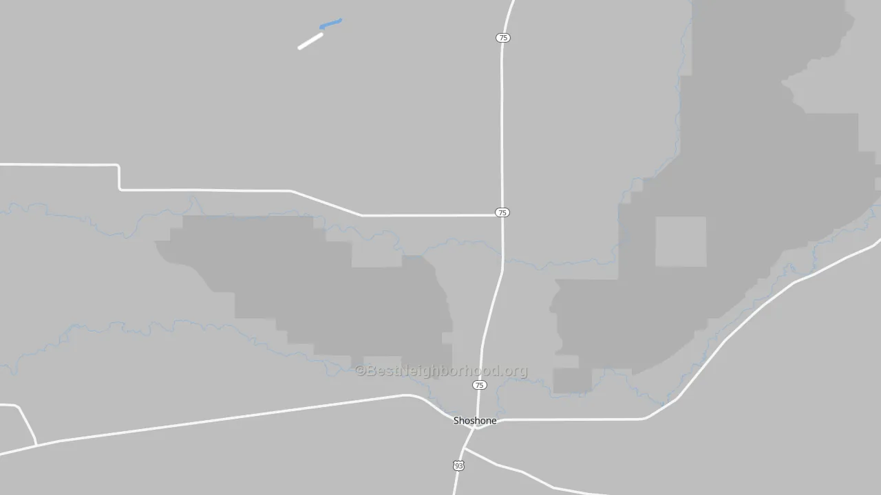 Transit Grade map of Shoshone, ID