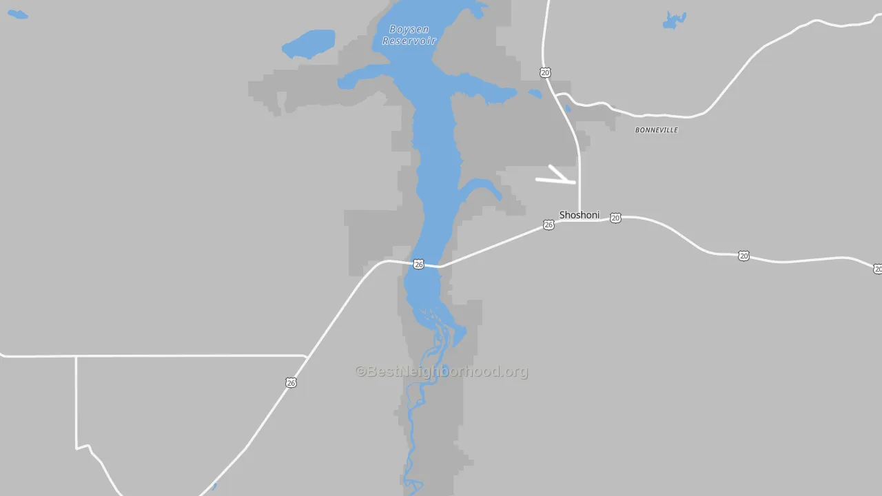 Transit Grade map of Shoshoni, WY