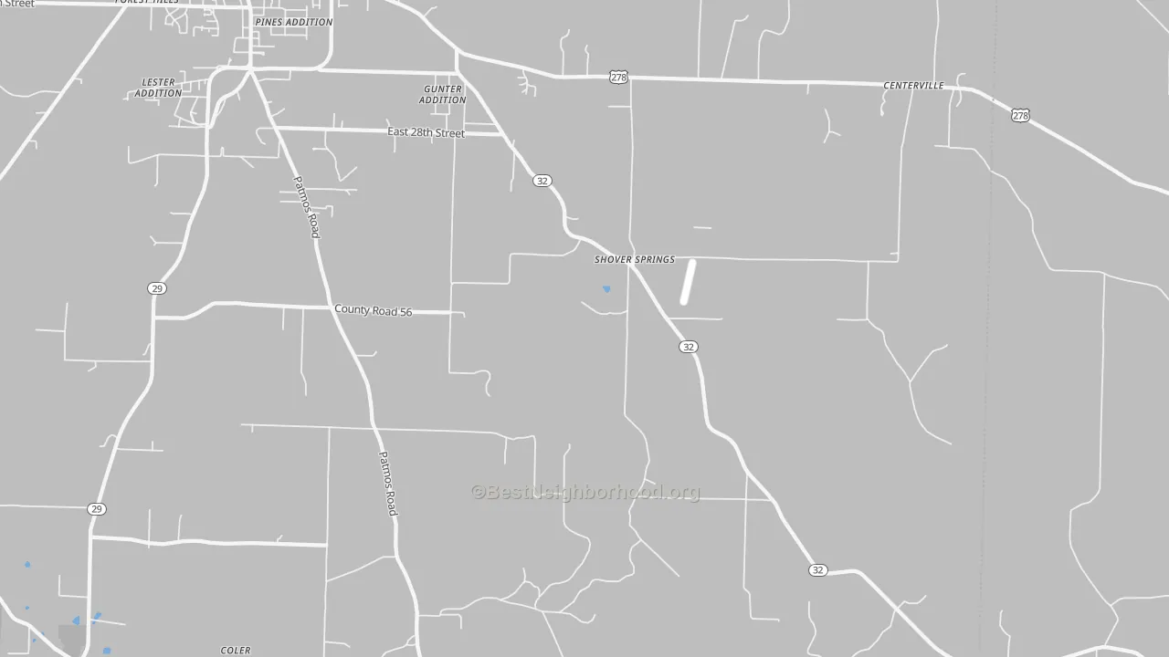 Transit Grade map of Shover Springs, AR