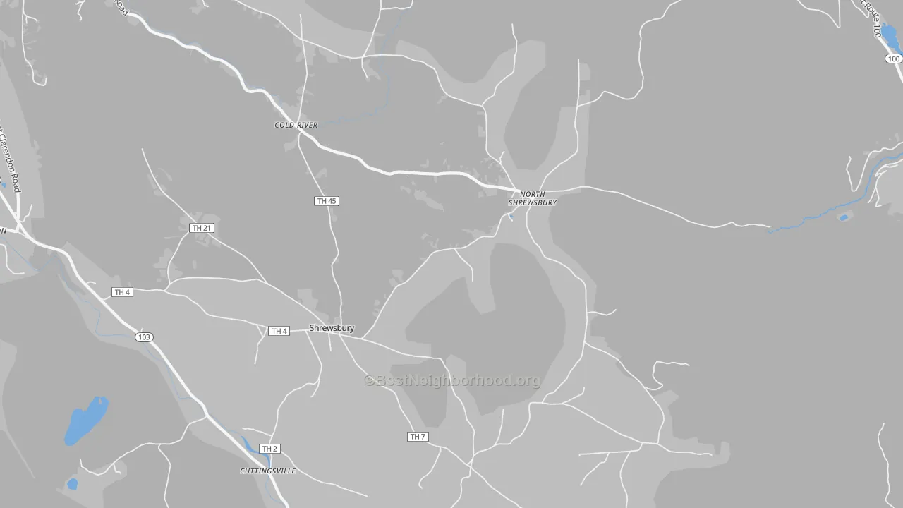Transit Grade map of Shrewsbury, VT