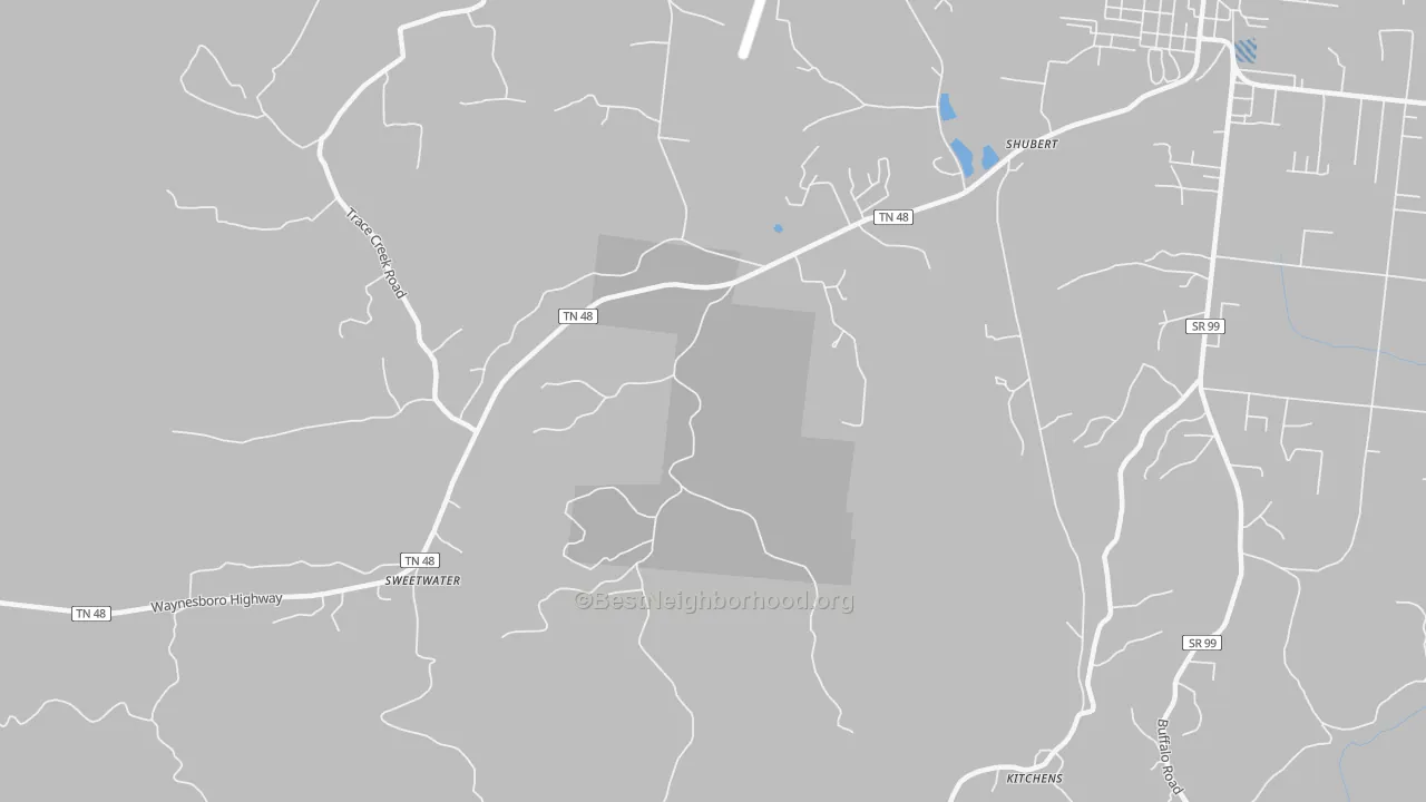 Transit Grade map of Shubert, TN