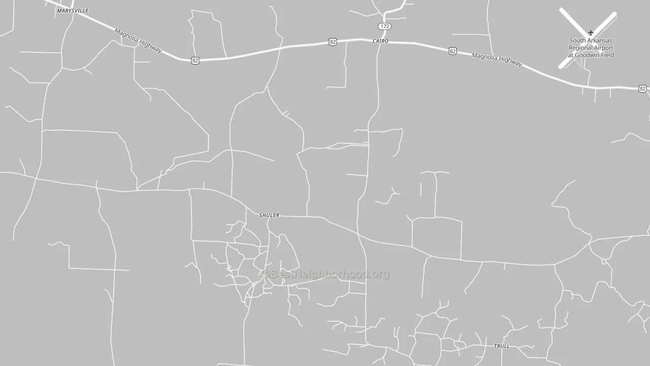 Transit Grade map of Shuler, AR