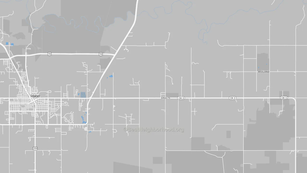 Transit Grade map of Shults, OK