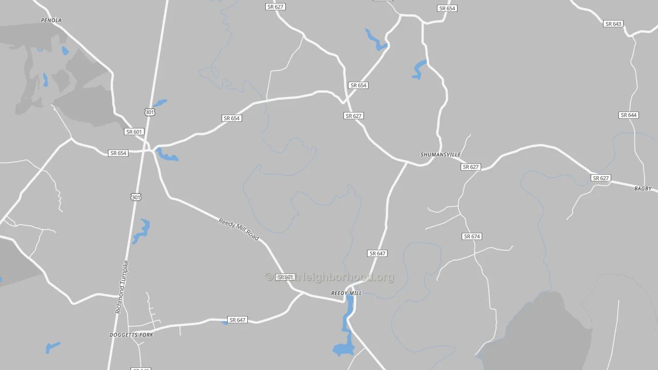 Transit Grade map of Shumansville, VA
