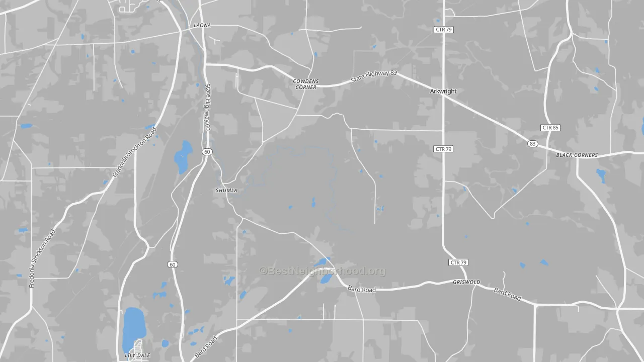 Transit Grade map of Shumla, NY