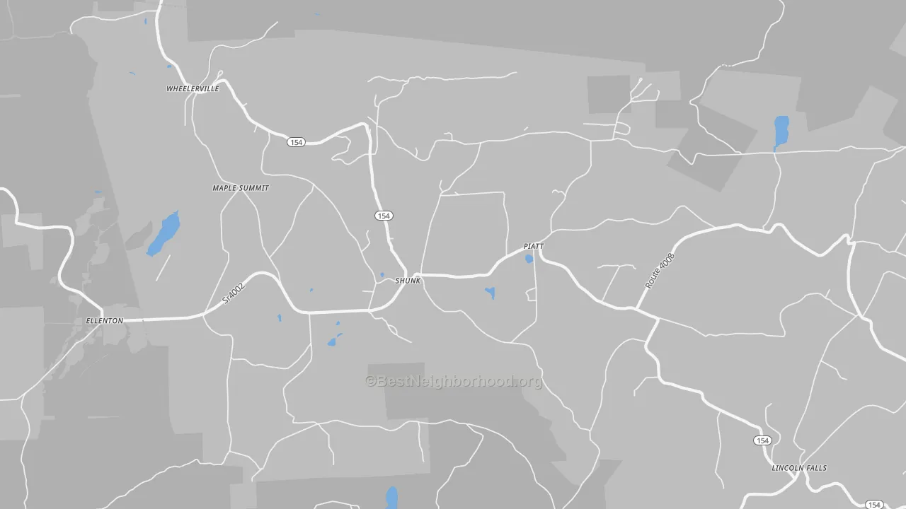 Transit Grade map of Shunk, PA