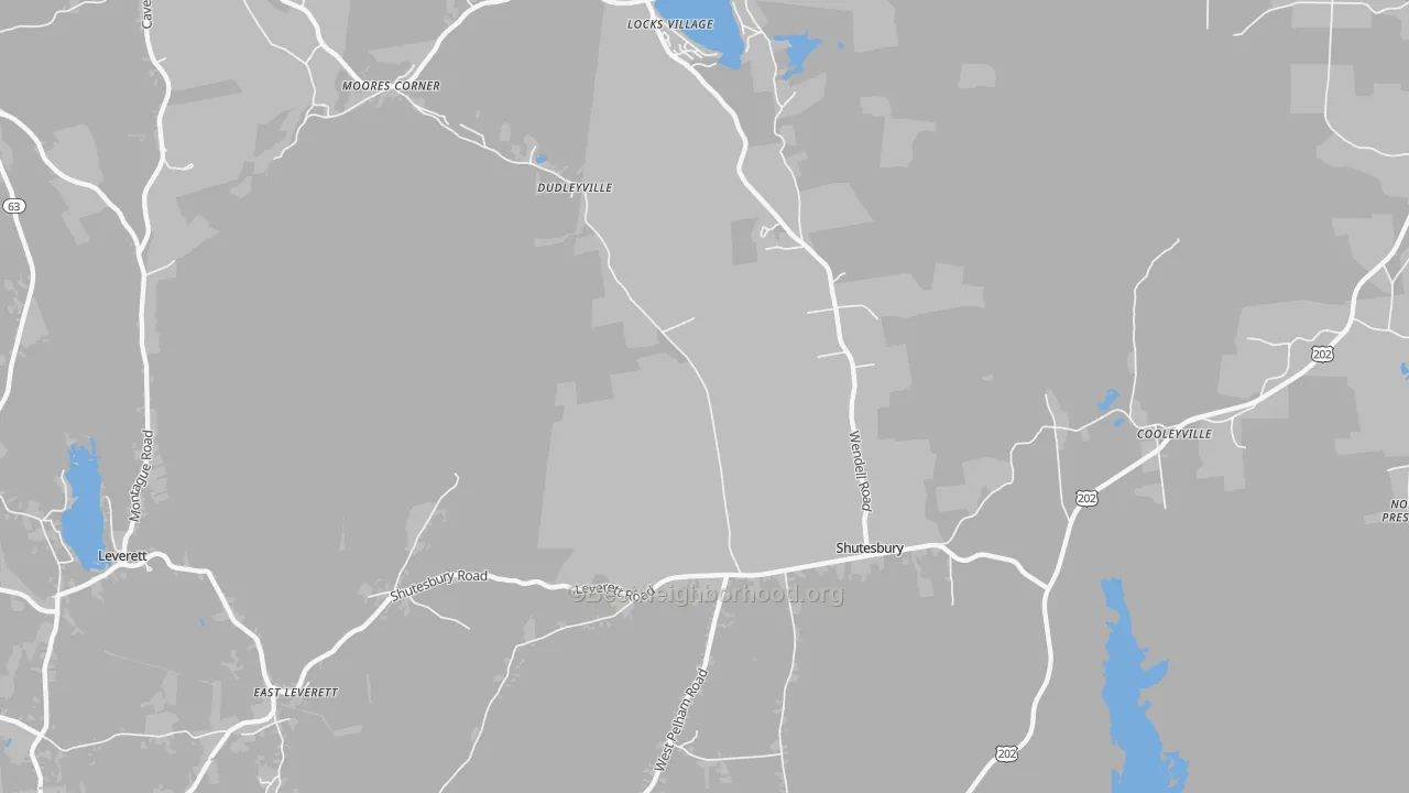 Transit Grade map of Shutesbury, MA