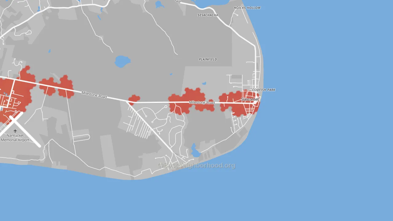 Transit Grade map of Siasconset, MA