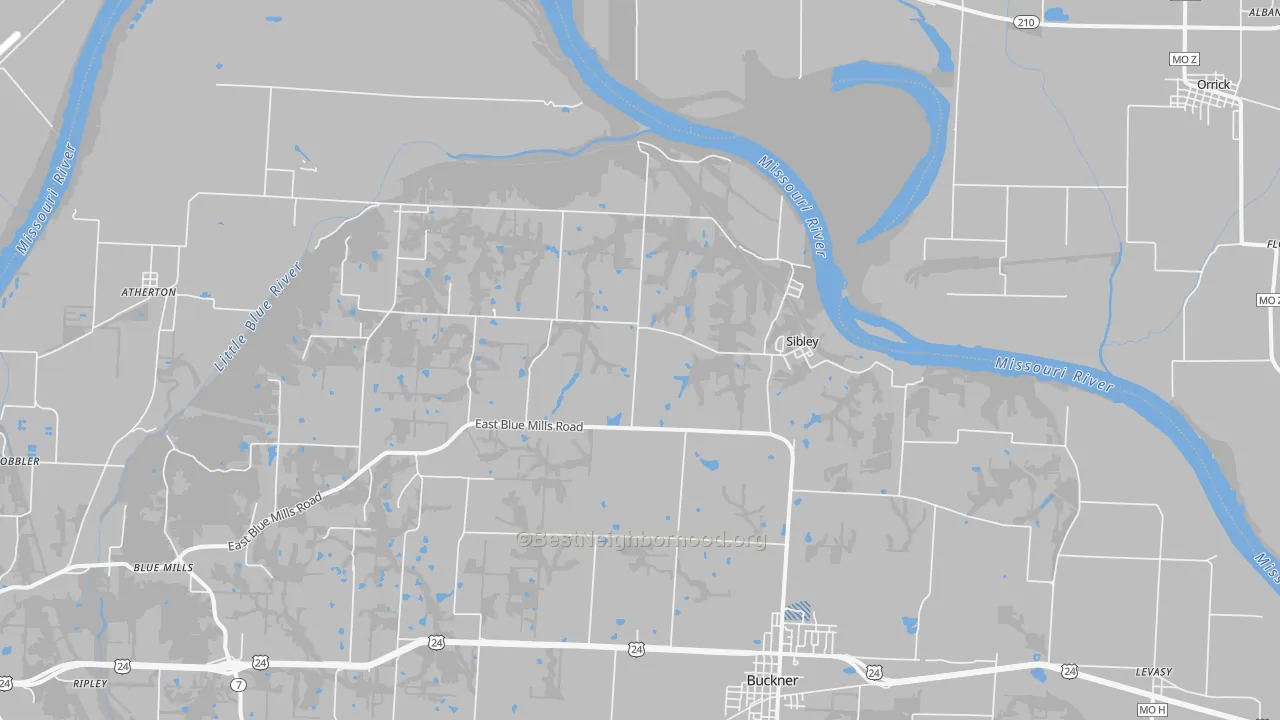Transit Grade map of Sibley, MO