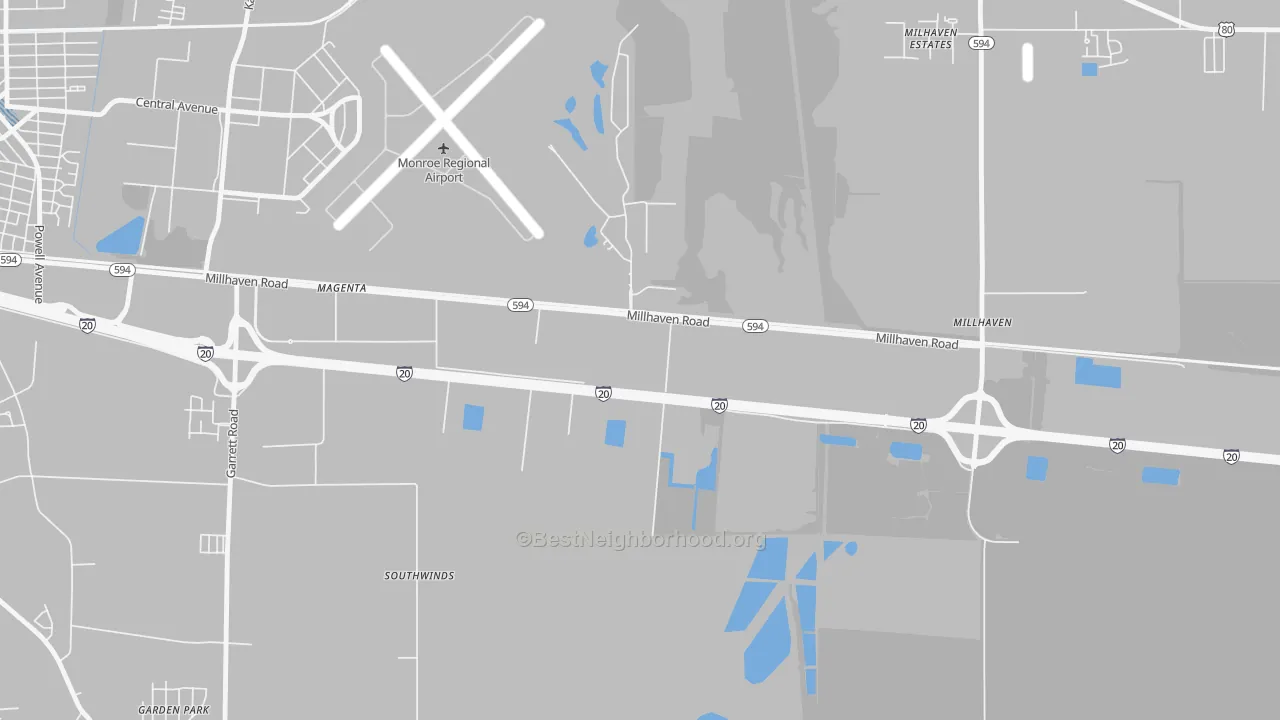 Transit Grade map of Sicard, LA