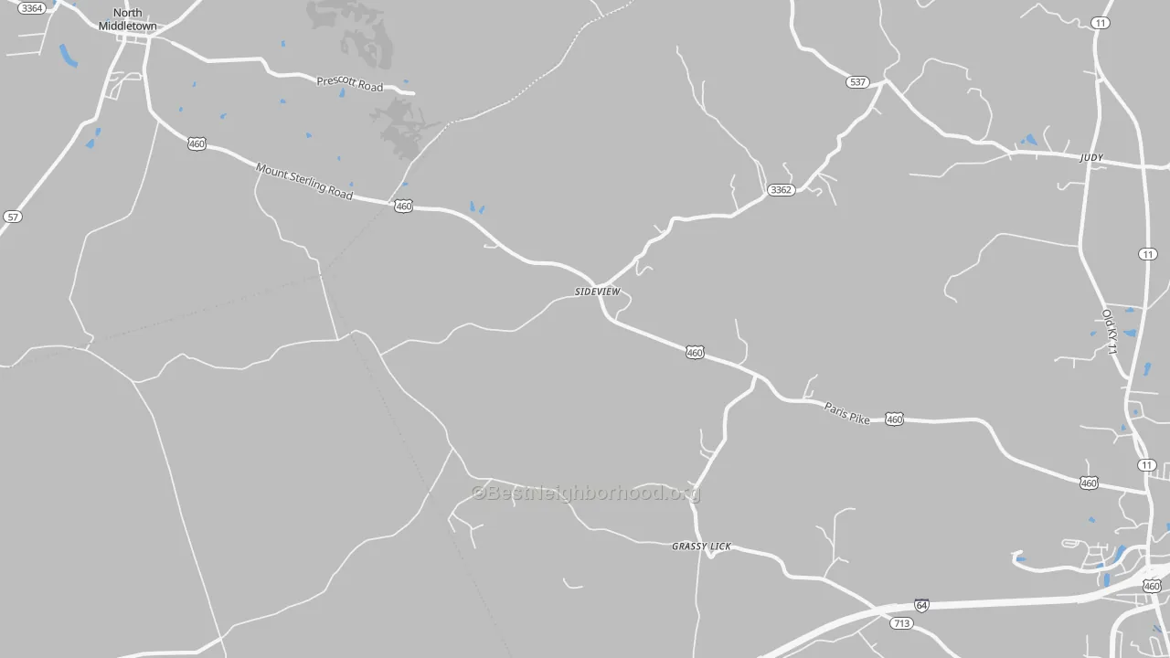 Transit Grade map of Sideview, KY