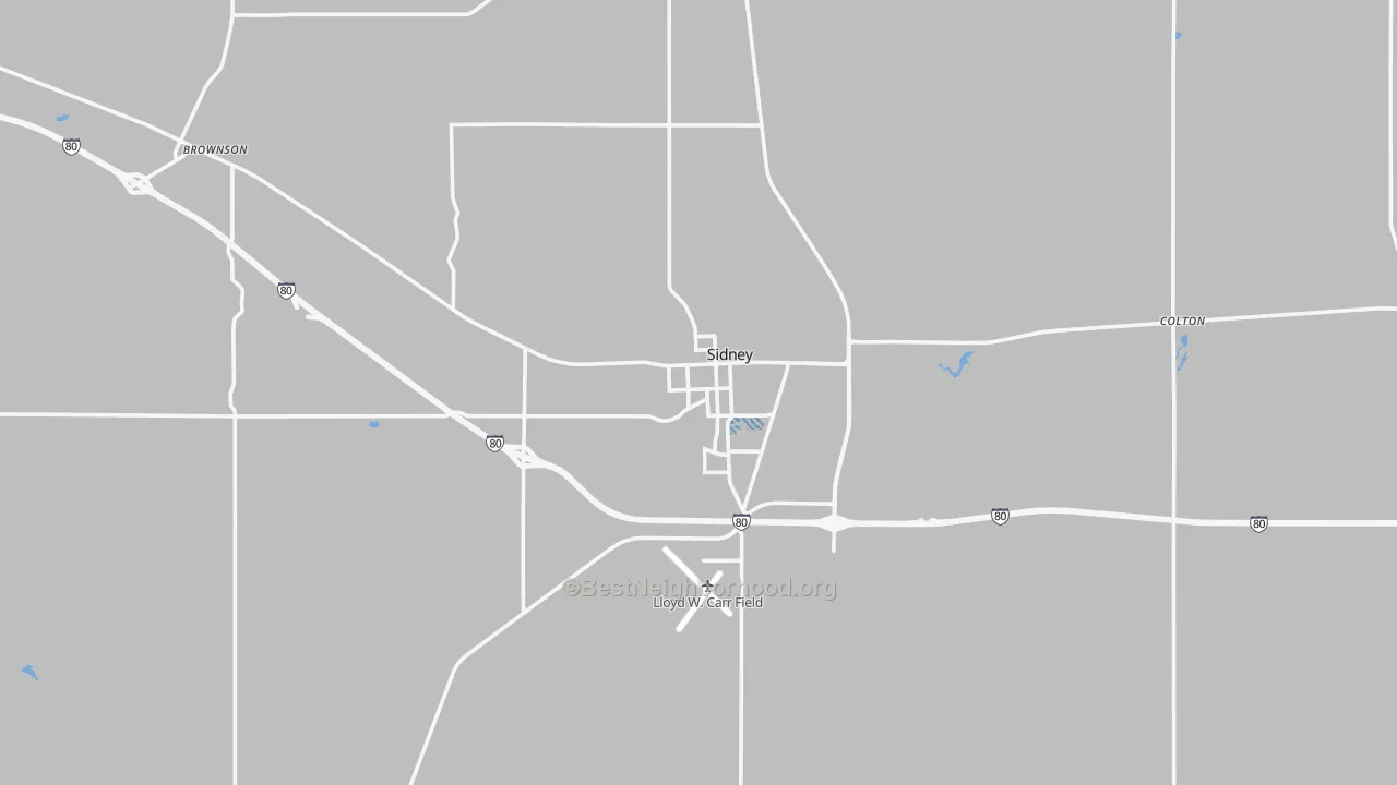 Transit Grade map of Sidney, NE