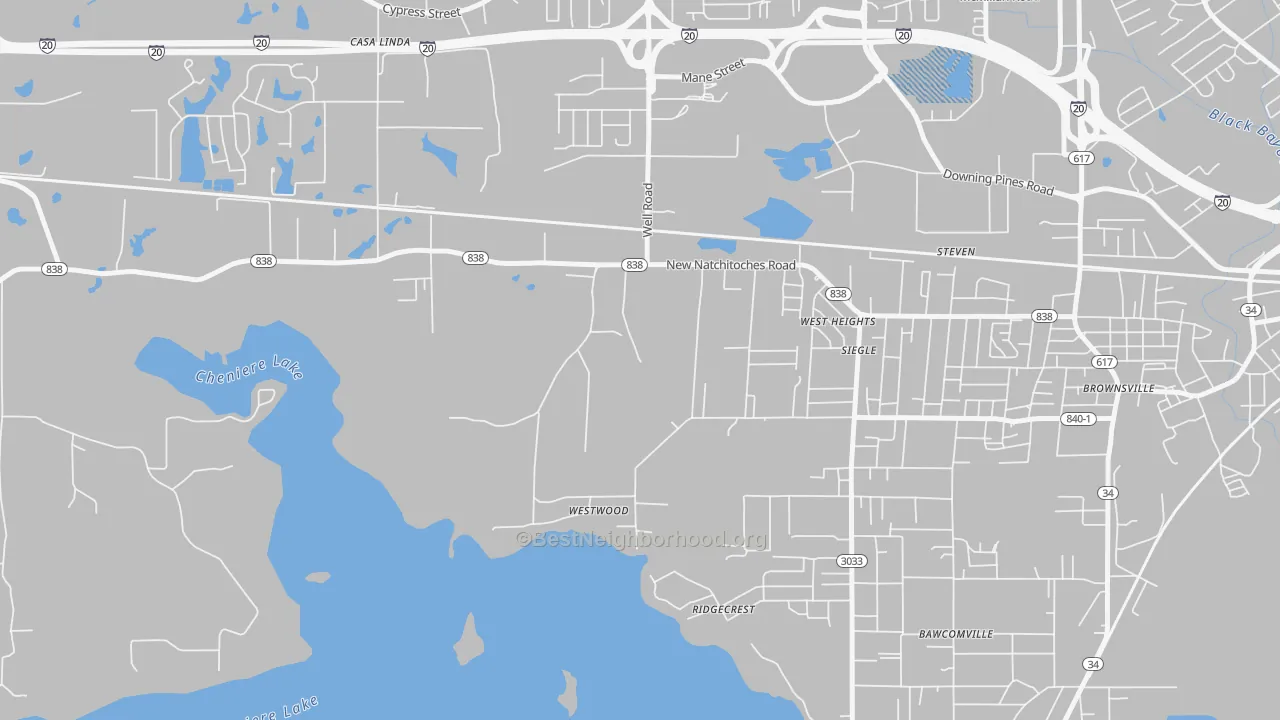 Transit Grade map of Siegle, LA