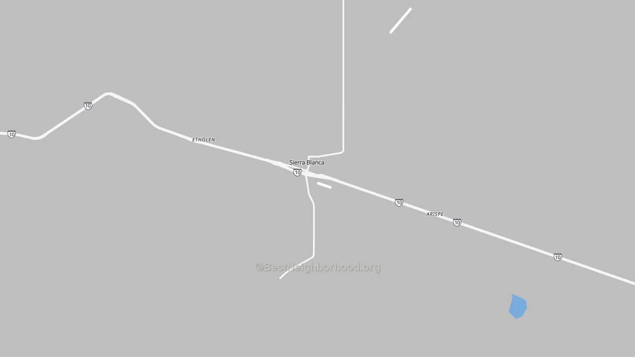 Transit Grade map of Sierra Blanca, TX