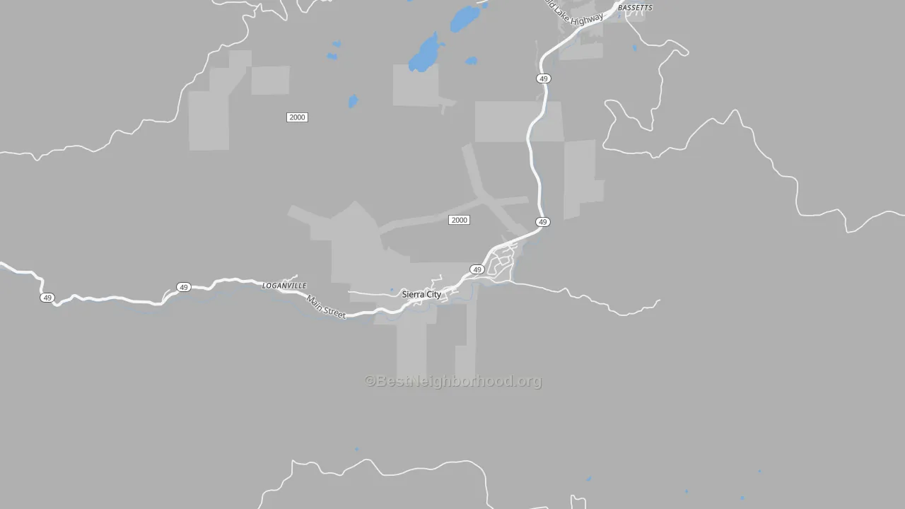 Transit Grade map of Sierra City, CA