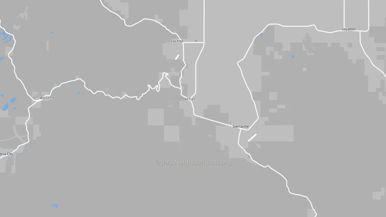 Transit Grade map of Sierra County, CA