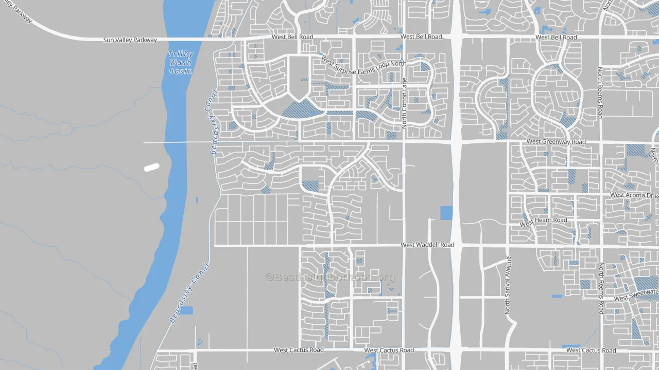 Transit Grade map of Sierra Montana, Surprise, AZ