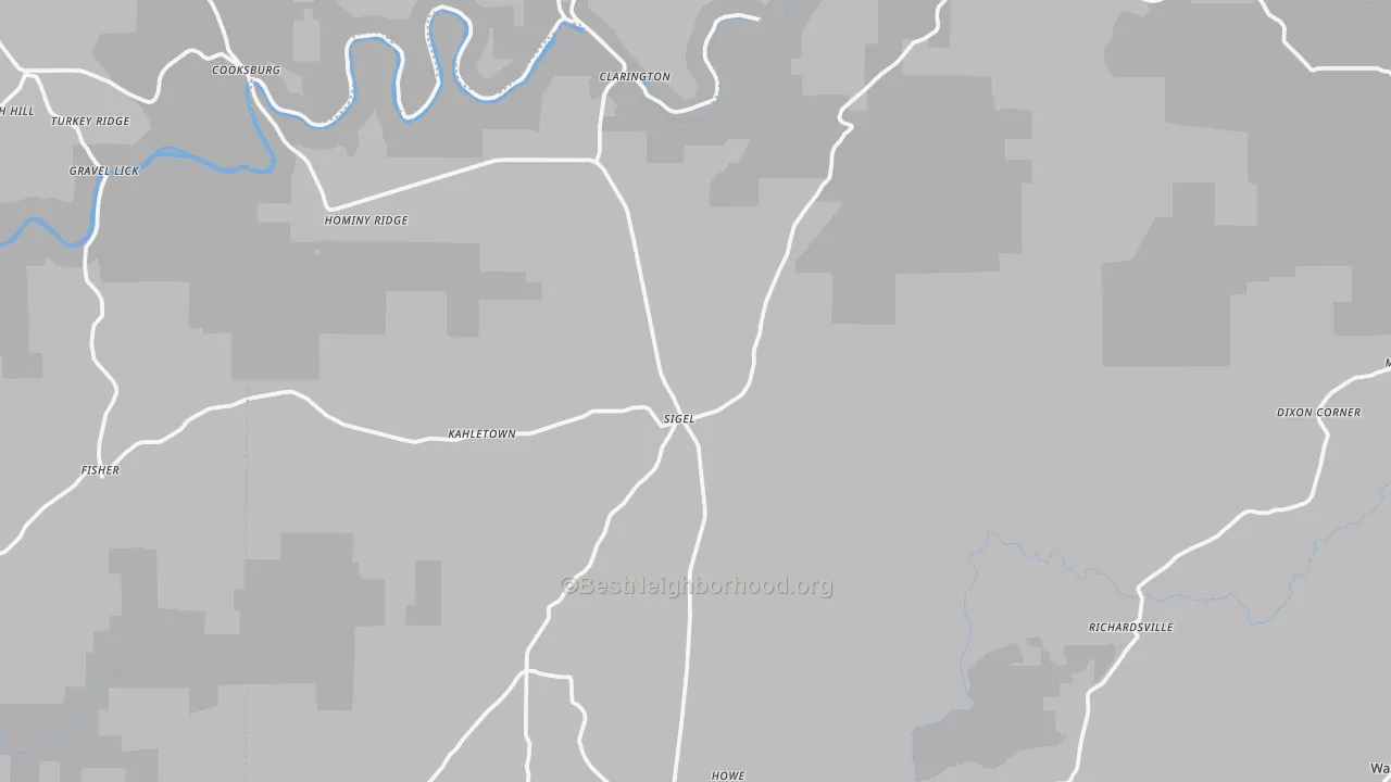 Transit Grade map of Sigel, PA
