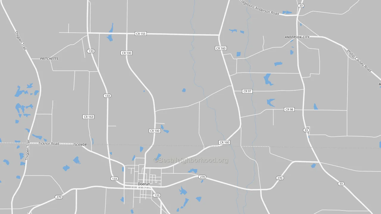 Transit Grade map of Sigsbee, GA