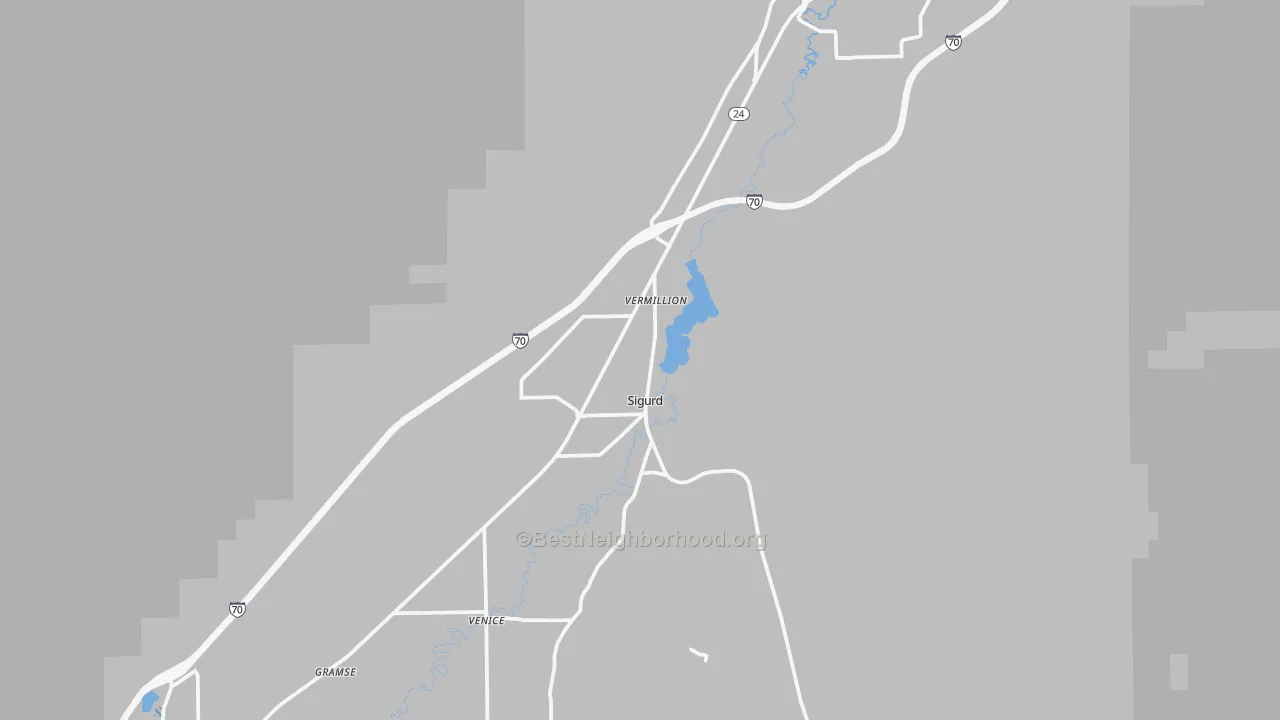 Transit Grade map of Sigurd, UT