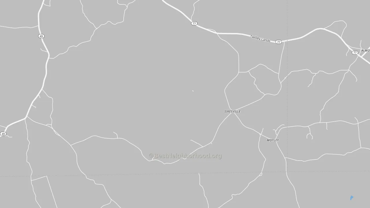 Transit Grade map of Sikesville, AL