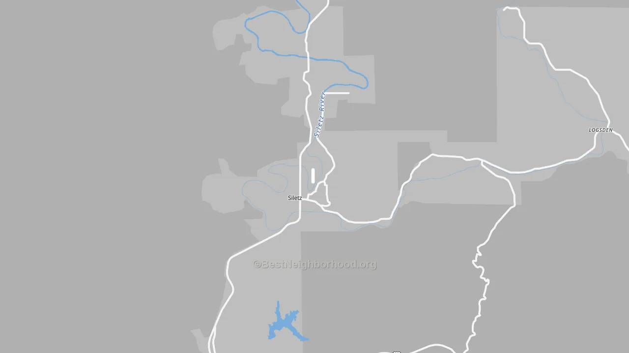Transit Grade map of Siletz, OR