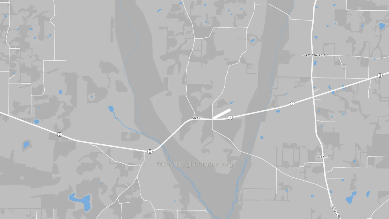 Transit Grade map of Sills, FL