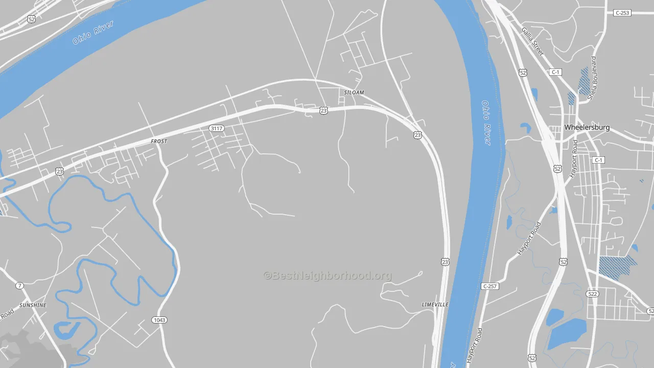 Transit Grade map of Siloam, KY