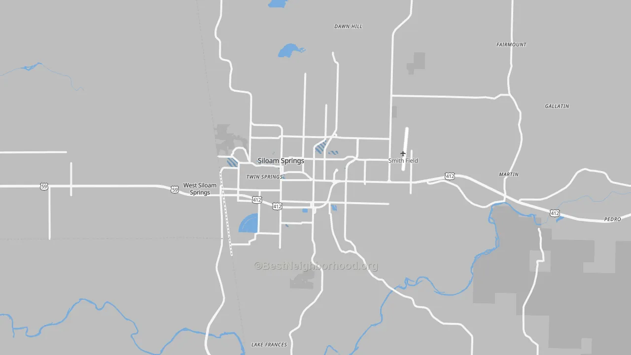 Transit Grade map of Siloam Springs, AR