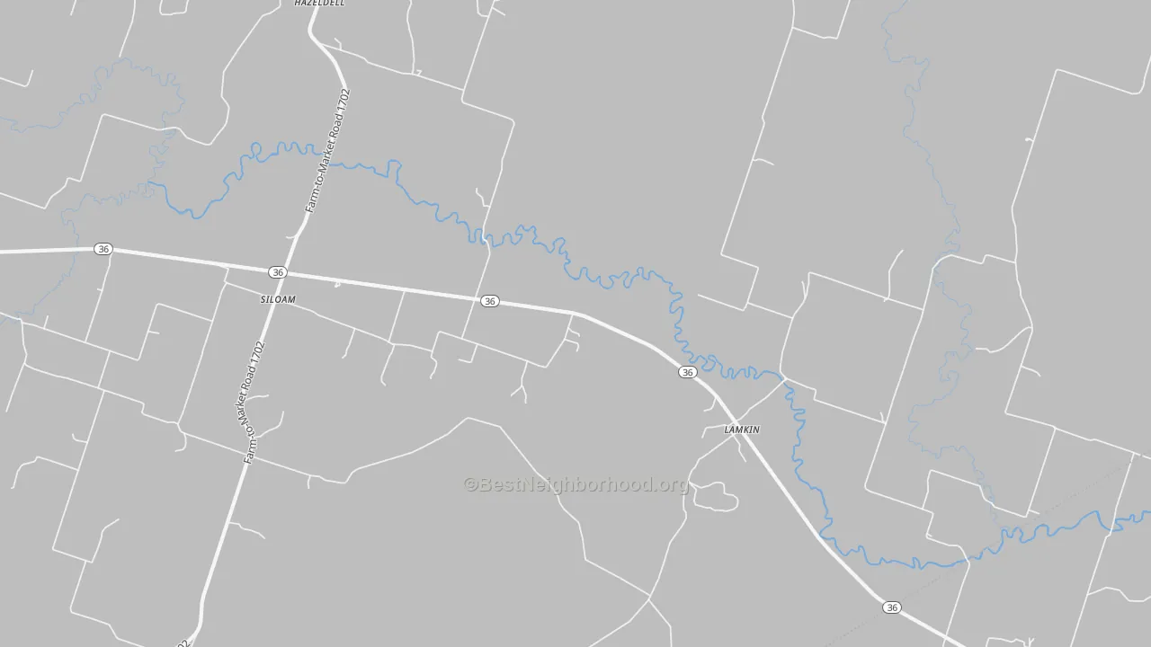 Transit Grade map of Siloam, TX