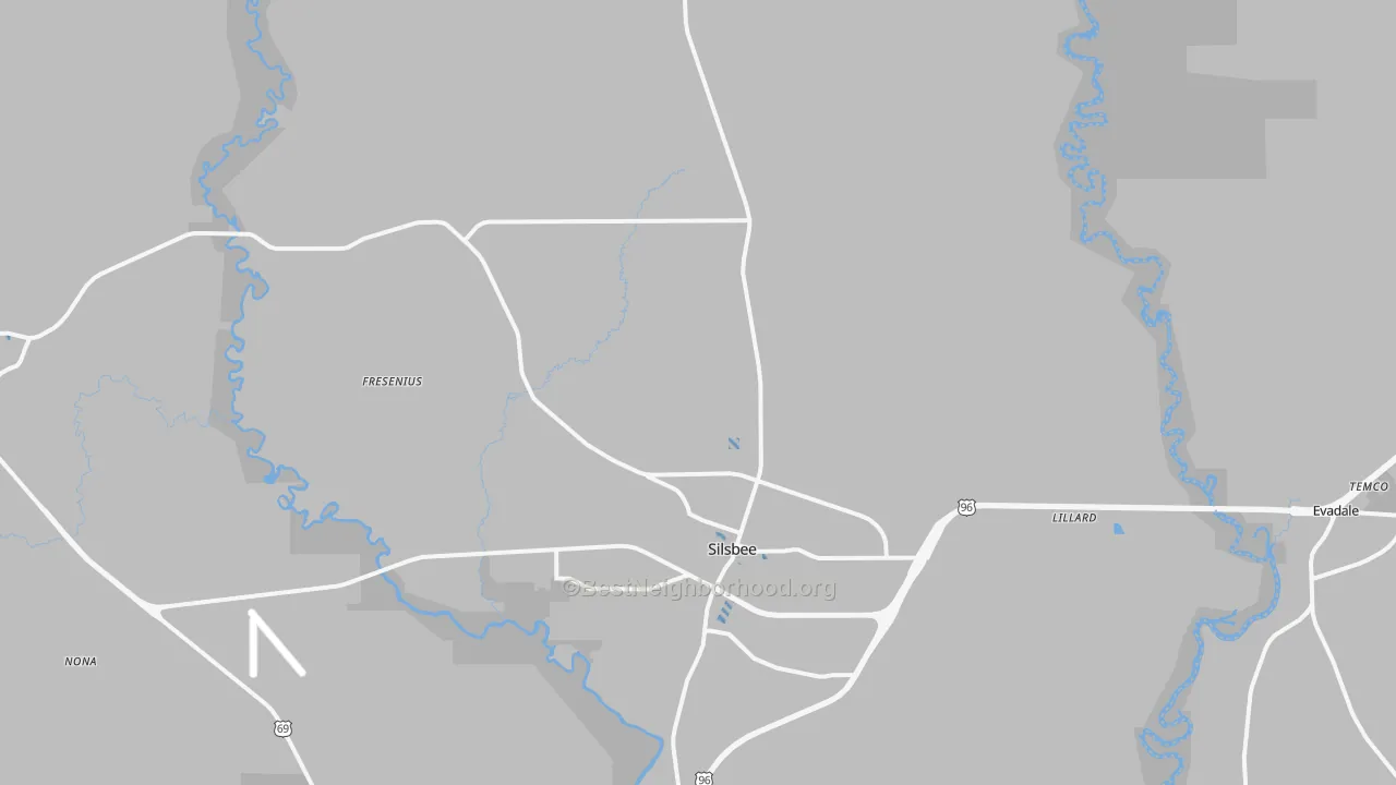 Transit Grade map of Silsbee, TX