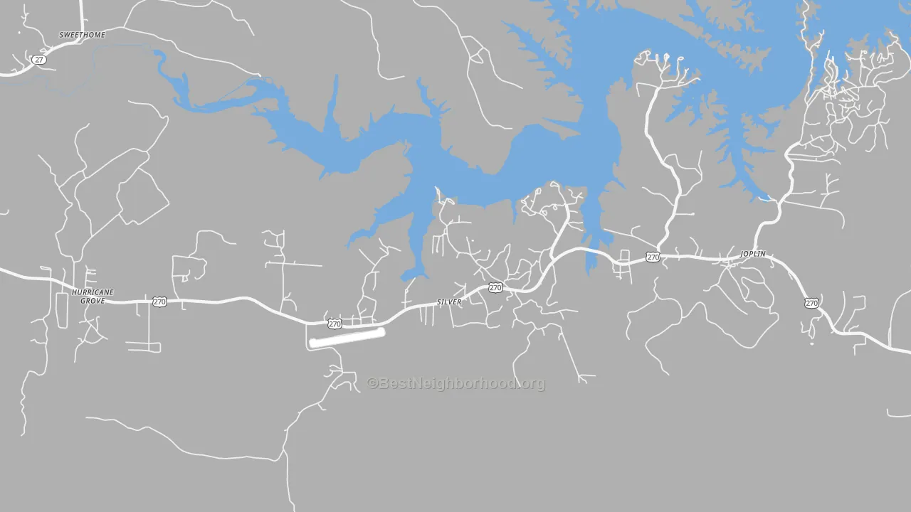 Transit Grade map of Silver, AR