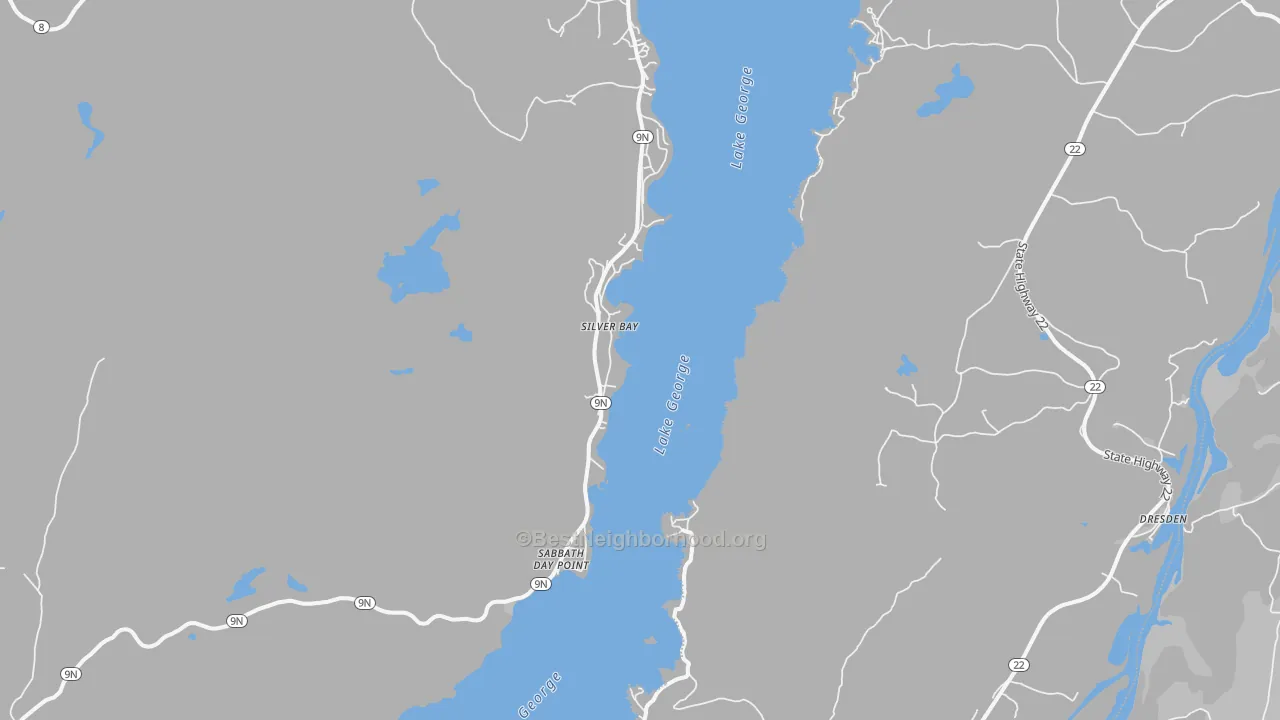Transit Grade map of Silver Bay, NY