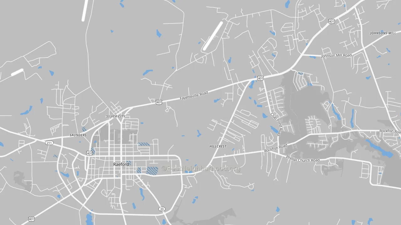 Transit Grade map of Silver City, NC