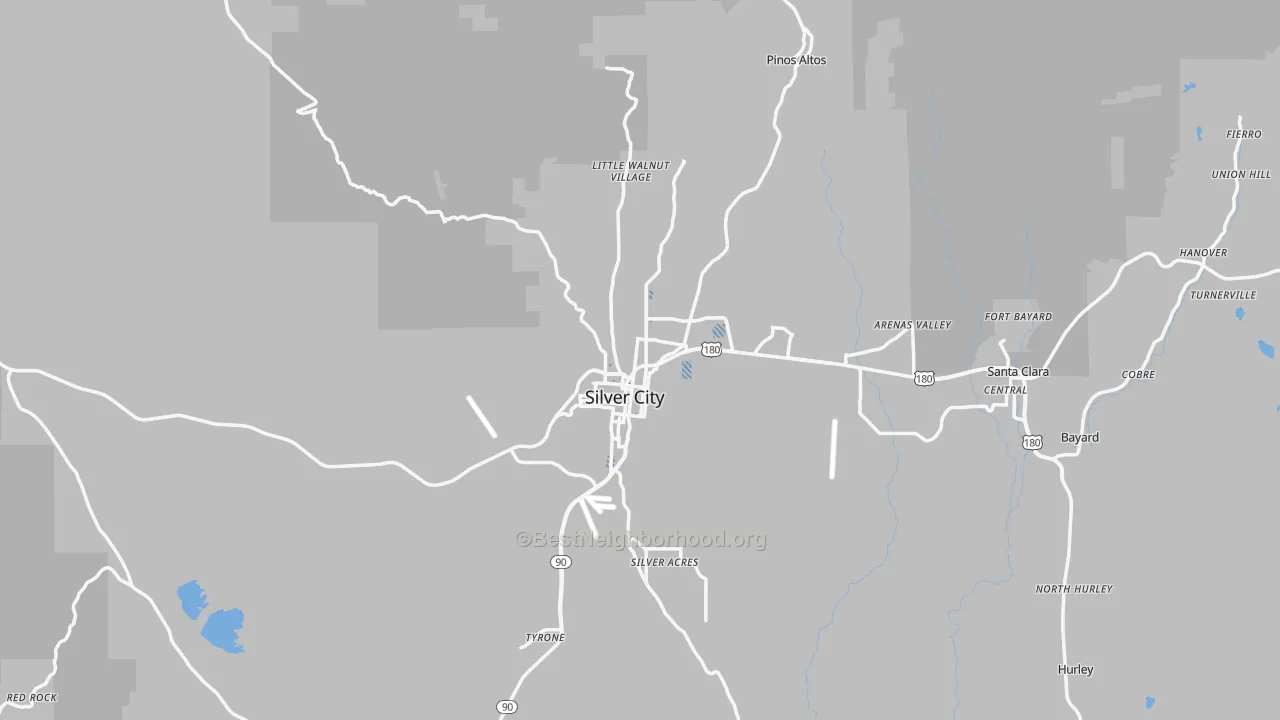 Transit Grade map of Silver City, NM
