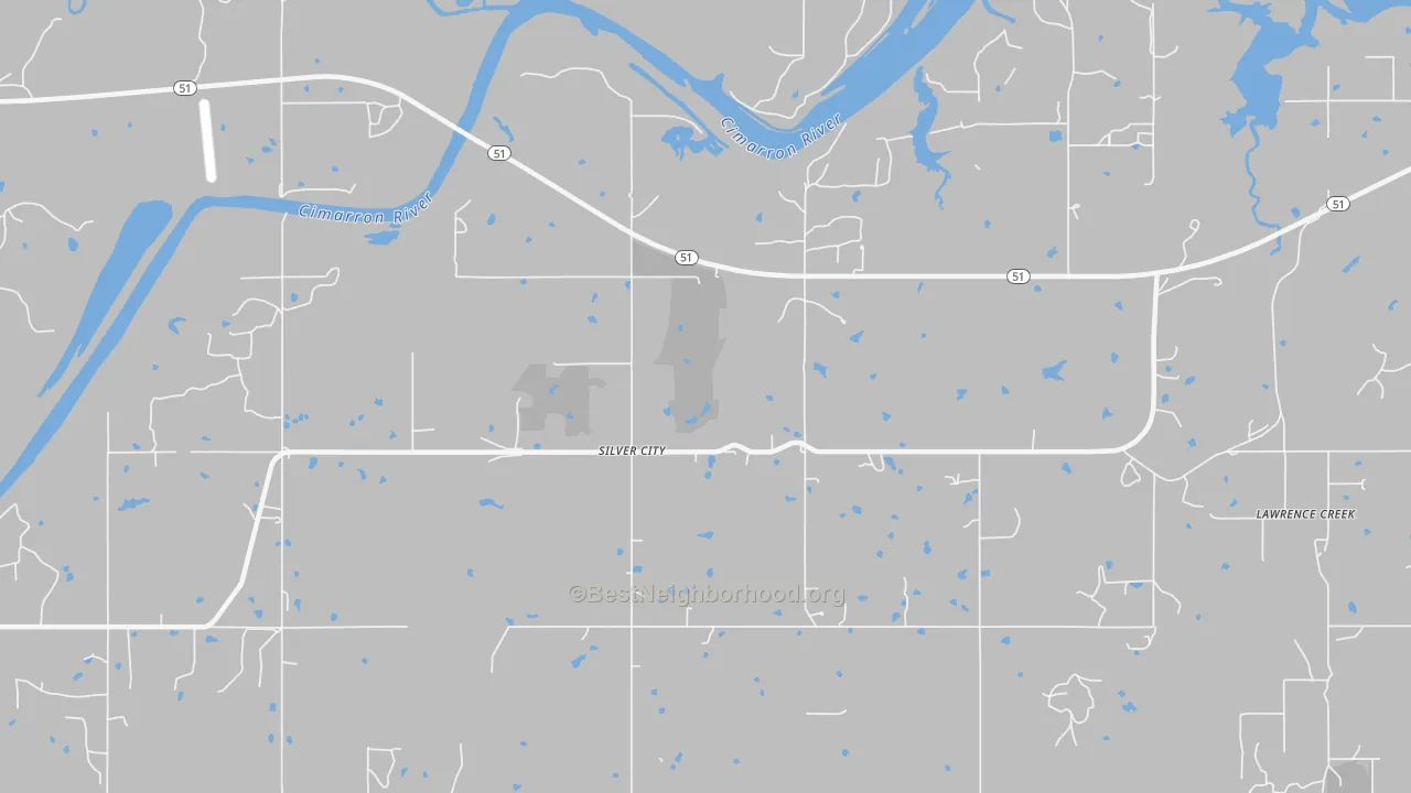 Transit Grade map of Silver City, OK