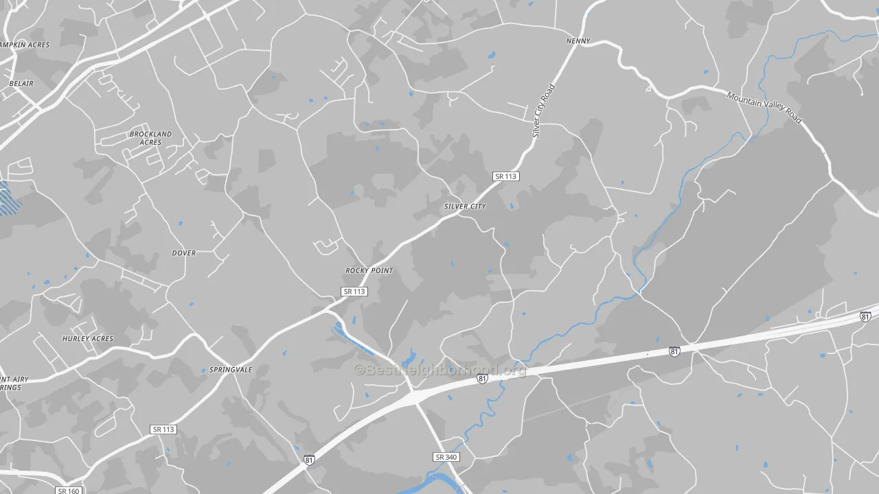 Transit Grade map of Silver City, TN