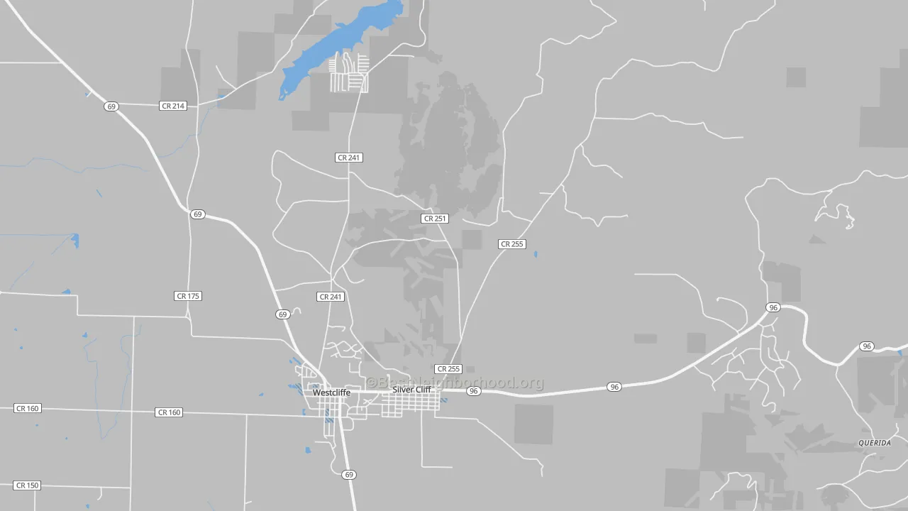 Transit Grade map of Silver Cliff, CO
