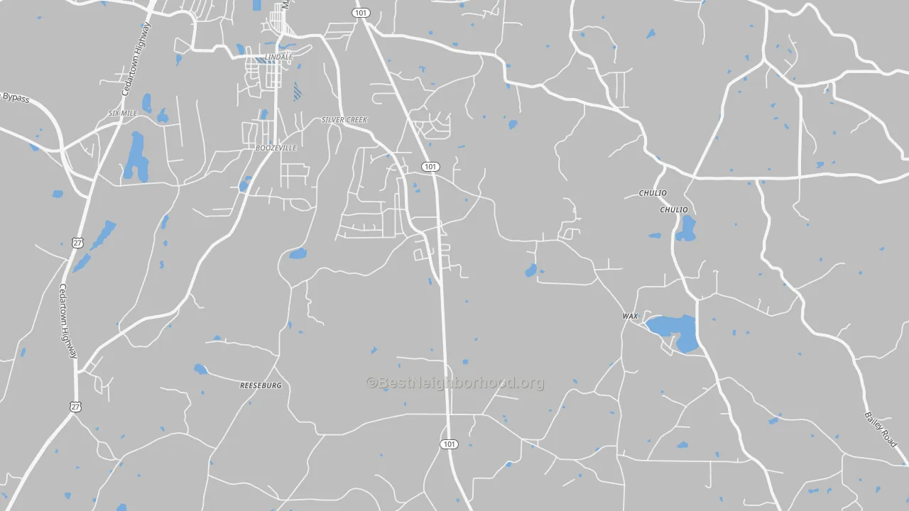 Transit Grade map of Silver Creek, GA