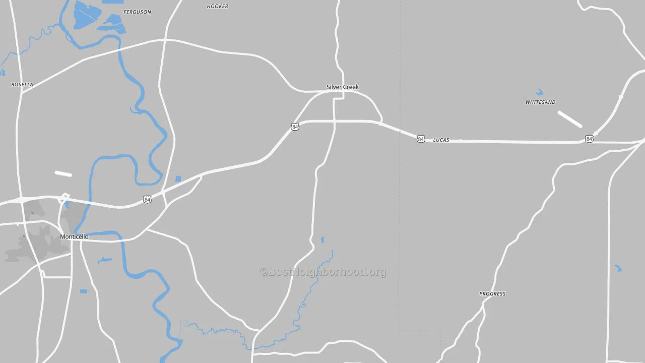 Transit Grade map of Silver Creek, MS