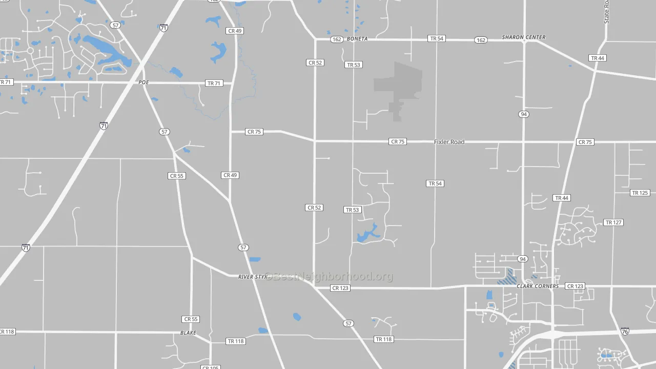 Transit Grade map of Silver Creek, OH