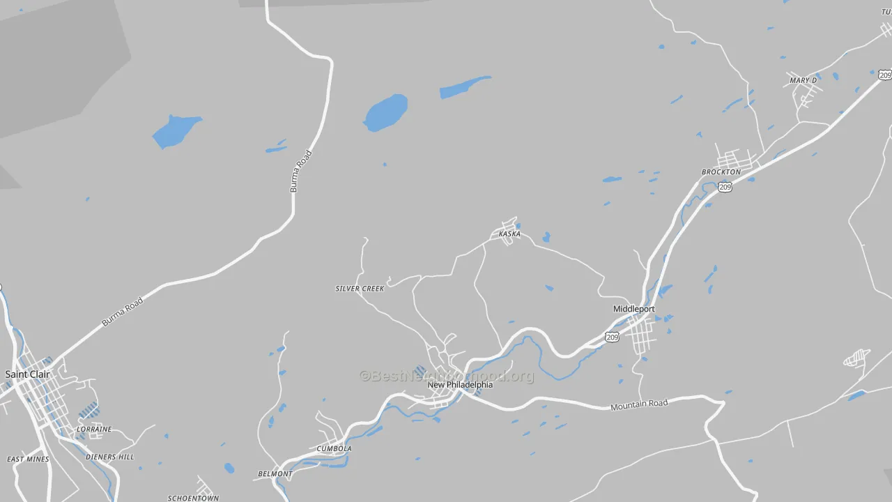 Transit Grade map of Silver Creek, PA