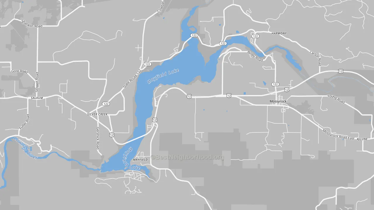 Transit Grade map of Silver Creek, WA