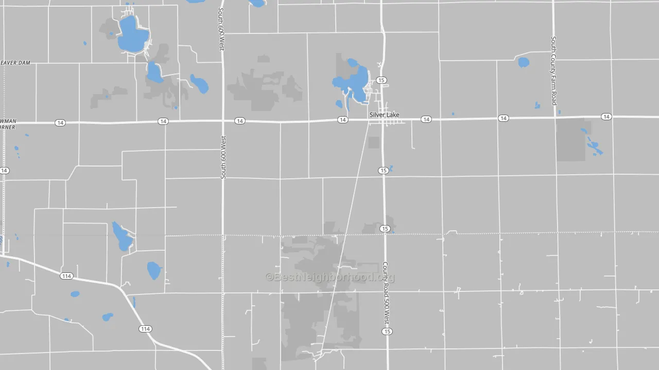 Transit Grade map of Silver Lake, IN