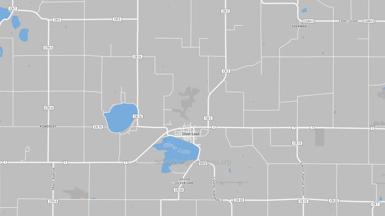 Transit Grade map of Silver Lake, MN