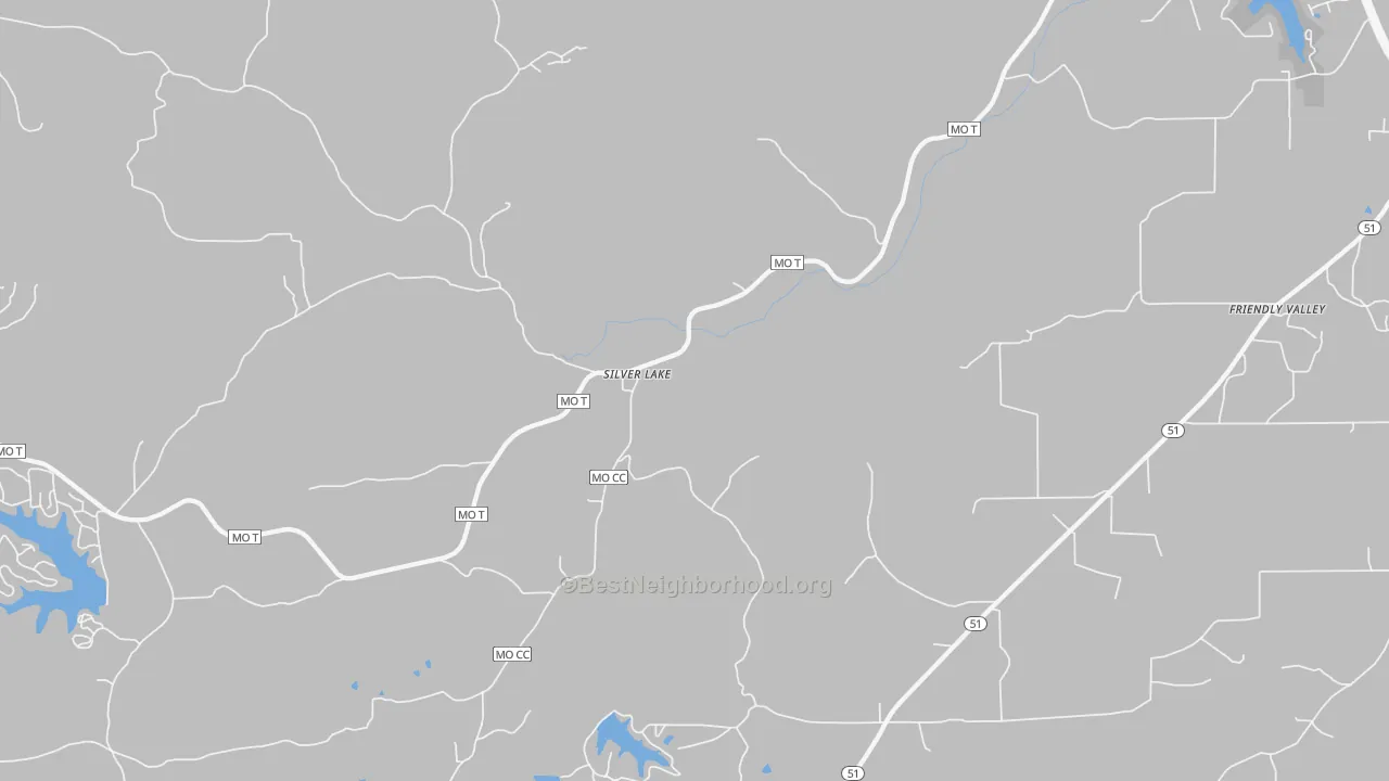 Transit Grade map of Silver Lake, MO